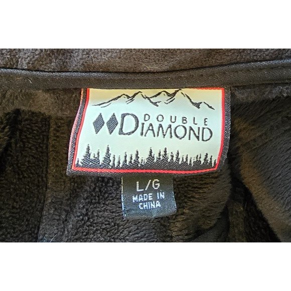Double Diamond Jacket Women's L Black Full Zip Up Fleece Lined Soft Shell - Picture 4 of 16